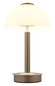 Preview: Globo LED Tischleuchte Uldin 7W dimmbar warmweiss Kaffeefarben matt Metall Glas Ø18cm