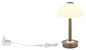 Preview: Globo LED Tischleuchte Uldin 7W dimmbar warmweiss Kaffeefarben matt Metall Glas Ø18cm
