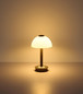 Preview: Globo LED Tischleuchte Uldin 7W dimmbar warmweiss Kaffeefarben matt Metall Glas Ø18cm