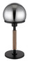 Preview: Globo Tischleuchte Haku E27 Schwarz matt rauchfarben Metall Glas Ø18cm