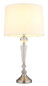 Preview: Globo Arro E27 Tischleuchte 40W Nickel Matt, Metall Ø35cm 24146W
