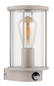 Preview: Globo Außenwandleuchte Gracey E27 Bewegungsmelder IP54 Sandfarben matt Edelstahl Glas 25x14cm