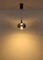 Preview: Globo LED Pendelleuchte Lui 12W warmweiss Schwarz matt rauchfarben Metall Glas Ø24cm