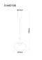 Preview: Globo LED Pendelleuchte Lui 12W warmweiss Schwarz matt rauchfarben Metall Glas Ø24cm
