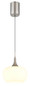 Preview: Globo LED Pendelleuchte Lui 12W warmweiss Nickel matt Metall Glas Ø24cm