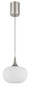 Preview: Globo LED Pendelleuchte Lui 12W warmweiss Nickel matt Metall Glas Ø24cm
