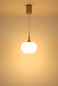 Preview: Globo LED Pendelleuchte Lui 12W warmweiss Nickel matt Metall Glas Ø24cm