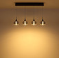 Preview: Globo LED Pendelleuchte Lui 32W warmweiss Schwarz matt rauchfarben Metall Glas 150x90cm