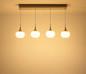 Preview: Globo LED Pendelleuchte Lui 32W warmweiss Nickel matt Metall Glas 150x90cm