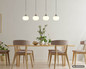 Preview: Globo LED Pendelleuchte Lui 32W warmweiss Nickel matt Metall Glas 150x90cm