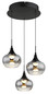Preview: Globo LED Pendelleuchte Lui 24W warmweiss Schwarz matt rauchfarben Metall Glas Ø37cm