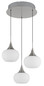 Preview: Globo LED Pendelleuchte Lui 24W warmweiss Nickel matt Metall Glas Ø37cm