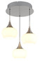 Preview: Globo LED Pendelleuchte Lui 24W warmweiss Nickel matt Metall Glas Ø37cm