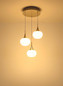 Preview: Globo LED Pendelleuchte Lui 24W warmweiss Nickel matt Metall Glas Ø37cm