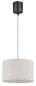 Preview: Globo LED Pendelleuchte Thea 8W warmweiss Schwarz-chrom matt cremefarben Metall Leinen Ø35cm