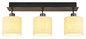 Preview: Globo LED Pendelleuchte Thea 24W warmweiss Schwarz-chrom matt cremefarben Metall Leinen 180x74cm