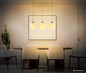 Preview: Globo LED Pendelleuchte Thea 24W warmweiss Schwarz-chrom matt cremefarben Metall Leinen 180x74cm