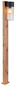 Preview: Globo Sockelleuchte Etsi E27 IP44 Holzoptik dunkel rauchfarben Edelstahl Glas 100cm