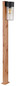 Preview: Globo Sockelleuchte Etsi E27 IP44 Holzoptik dunkel rauchfarben Edelstahl Glas 100cm