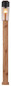 Preview: Globo Sockelleuchte Etsi E27 IP44 Holzoptik dunkel rauchfarben Edelstahl Glas 100cm