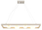 Preview: Globo Pendelleuchte Nanda 4-flammig G9 Sandfarben matt opal Metall Glaskugeln 150x84cm