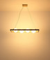 Preview: Globo Pendelleuchte Nanda 4-flammig G9 Sandfarben matt opal Metall Glaskugeln 150x84cm