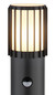 Preview: Globo Sockelleuchte Mervin E27 Bewegungsmelder IP54 Anthrazit matt Aluminium 65cm
