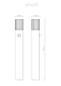 Preview: Globo Sockelleuchte Mervin E27 Bewegungsmelder IP54 Anthrazit matt Aluminium 65cm