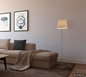 Preview: Globo Stehleuchte Joris E27 Schwarz-chrom grau Metall Textil 151cm