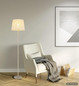 Preview: Globo Stehleuchte Joris E27 Champagnerfarben beige Metall Textil 151cm