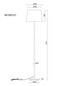 Preview: Globo Stehleuchte Joris E27 Champagnerfarben beige Metall Textil 151cm
