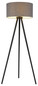 Preview: Globo Stehleuchte Stabilo E27 Schwarz matt anthrazit Holz Textil 148cm