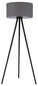 Preview: Globo Stehleuchte Stabilo E27 Schwarz matt anthrazit Holz Textil 148cm