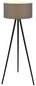 Preview: Globo Stehleuchte Stabilo E27 Schwarz matt anthrazit Holz Textil 148cm