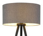 Preview: Globo Stehleuchte Stabilo E27 Schwarz matt anthrazit Holz Textil 148cm