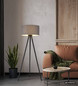 Preview: Globo Stehleuchte Stabilo E27 Schwarz matt anthrazit Holz Textil 148cm