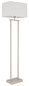 Preview: Globo Stehleuchte Sydney E27 + LED 25W dimmbar warmweiss Sandfarben matt naturfarben Metall Leinen 153cm