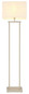 Preview: Globo Stehleuchte Sydney E27 + LED 25W dimmbar warmweiss Sandfarben matt naturfarben Metall Leinen 153cm
