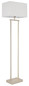 Preview: Globo Stehleuchte Sydney E27 + LED 25W dimmbar warmweiss Sandfarben matt naturfarben Metall Leinen 153cm