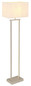 Preview: Globo Stehleuchte Sydney E27 + LED 25W dimmbar warmweiss Sandfarben matt naturfarben Metall Leinen 153cm