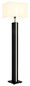 Preview: Globo Stehleuchte Forest E27 + LED 17W dimmbar warmweiss Holzoptik dunkel weiß MDF Textil 150cm