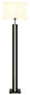 Preview: Globo Stehleuchte Forest E27 + LED 17W dimmbar warmweiss Holzoptik dunkel weiß MDF Textil 150cm