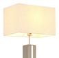 Preview: Globo Stehleuchte Forest E27 + LED 17W dimmbar warmweiss Sandfarben matt naturfarben MDF Leinen 150cm