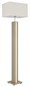 Preview: Globo Stehleuchte Forest E27 + LED 17W dimmbar warmweiss Sandfarben matt naturfarben MDF Leinen 150cm