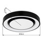 Preview: Globo LED Deckenleuchte Sully 24W dimmbar Fernbedienung CCT warm-/tageslichtweiss Schwarz Metall Ø38cm