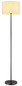 Preview: Globo Stehleuchte Thea E27 Schwarz-chrom matt cremefarben Metall Leinen 160cm