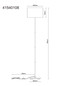 Preview: Globo Stehleuchte Thea E27 Schwarz-chrom matt cremefarben Metall Leinen 160cm