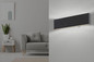 Preview: Globo LED Wandleuchte Siegfried 12W warmweiss Schwarz Aluminium 29,5x8cm