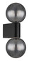 Preview: Globo Ander G9 Wandleuchte 2-fach 10W IP44 Schwarz Matt, Aluminium Druckguss Ø10cm 41928-2