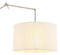 Preview: Globo Stehleuchte Rom E27 Sandfarben beige Metall Leinen 200cm